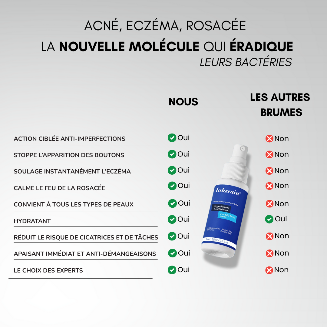 L'Acide Hypochloreux, une peau enfin nette